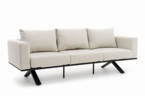 kanapa ogrodowa nowoczesna luksusowa aluminiowa - MARABELLA - beżowa