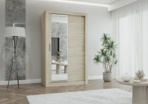 Szafa przesuwna LYON z lustrem 120 cm dąb sonoma