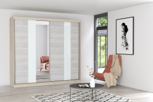 Szafa przesuwna MULTI z lustrem 233 cm sonoma fronty kathult