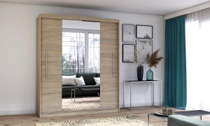 Szafa przesuwna TORINO z lustrem 203 cm sonoma