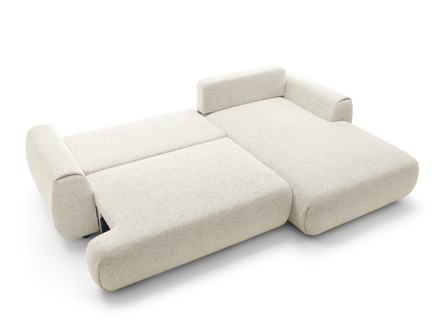 Narożnik tapicerowany POCKET M z funkcją spania z pojemnikiem nowoczesny modern organic minimalistyczny