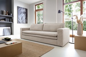 Kanapa z funkcją spania TILIA rozkładana minimalistyczna japandi modern organic