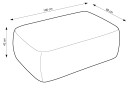 Pufa tapicerowana BOULI nowoczesna organic modern minimalistyczna japandi