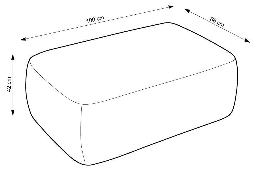 Pufa tapicerowana BOULI nowoczesna organic modern minimalistyczna japandi