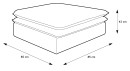 Pufa tapicerowana TILIA soft modern contemporary nowoczesna
