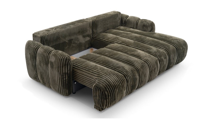 Narożnik tapicerowany ALTEA nowoczesny soft modern minimalistyczny z funkcją spania z pojemnikiem