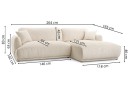 Narożnik tapicerowany AMORA nowoczesny soft modern minimalistyczny