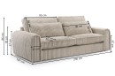 Sofa tapicerowana LINARES nowoczesna minimalistyczna skandynawska