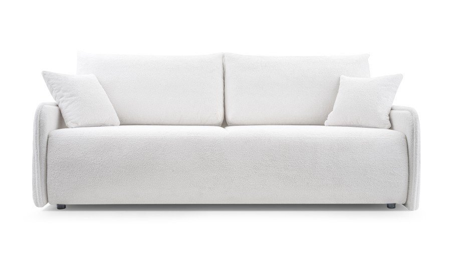 Sofa tapicerowana LINEA nowoczesna minimalistyczna skandynawska z funkcją spania z pojemnikiem