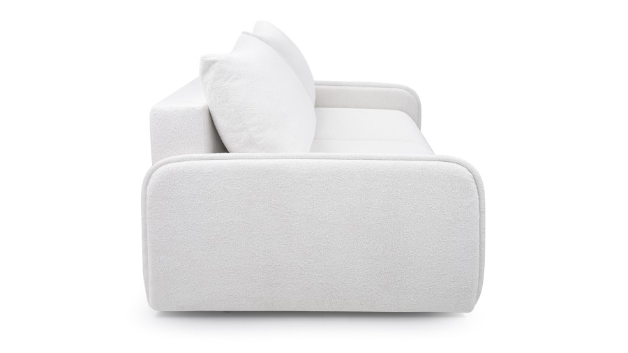 Sofa tapicerowana LINEA nowoczesna minimalistyczna skandynawska z funkcją spania z pojemnikiem