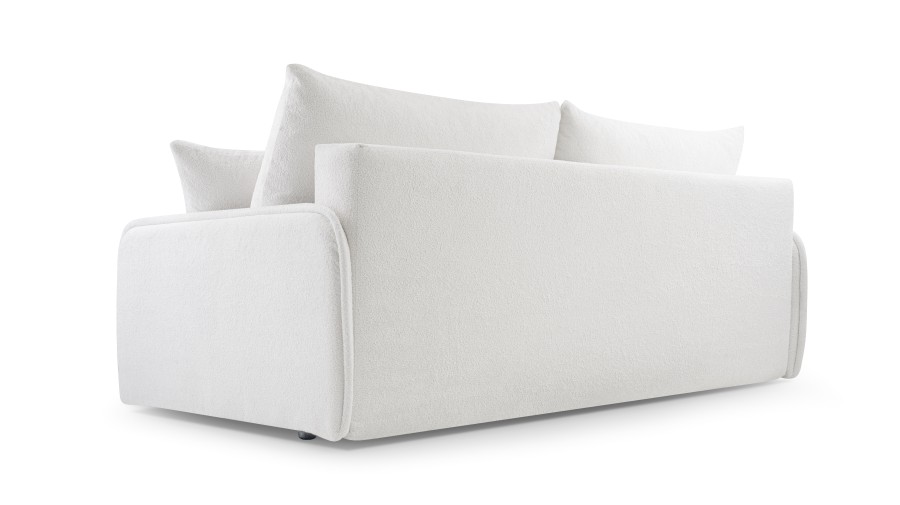 Sofa tapicerowana LINEA nowoczesna minimalistyczna skandynawska z funkcją spania z pojemnikiem