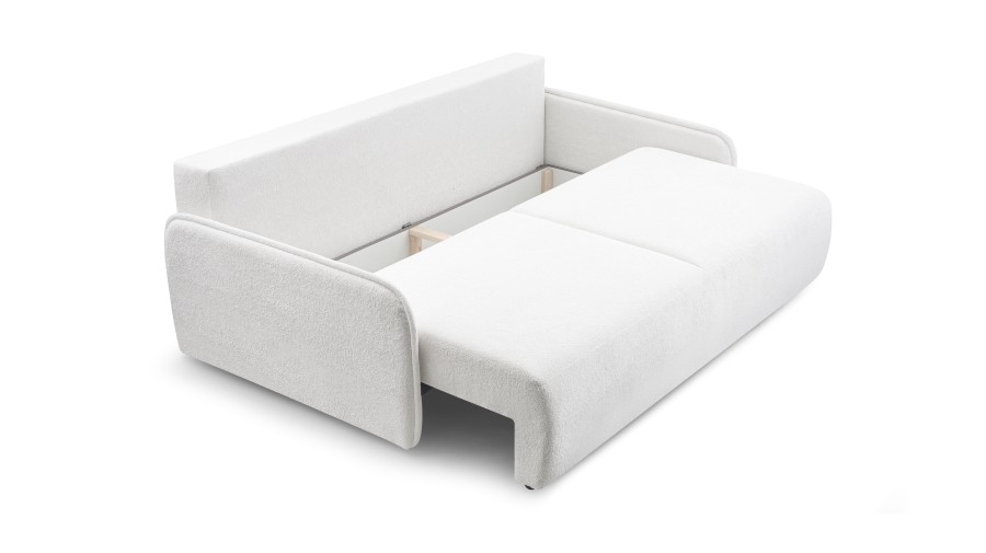 Sofa tapicerowana LINEA nowoczesna minimalistyczna skandynawska z funkcją spania z pojemnikiem