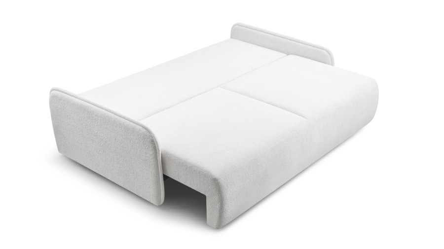 Sofa tapicerowana LINEA nowoczesna minimalistyczna skandynawska z funkcją spania z pojemnikiem