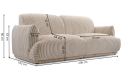Sofa tapicerowana RICO nowoczesna minimalistyczna soft modern