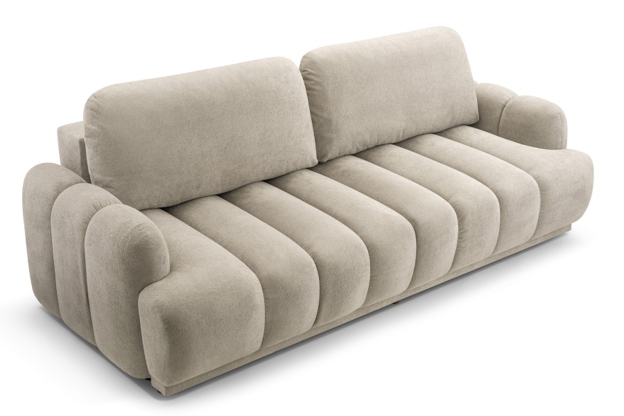 Sofa tapicerowana ALTEA nowoczesna minimalistyczna soft modern z funkcją spania z pojemnikiem