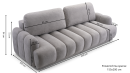 Sofa tapicerowana ALTEA nowoczesna minimalistyczna soft modern z funkcją spania z pojemnikiem