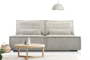 Sofa tapicerowana PALOMA nowoczesna soft modern minimalistyczna z funkcją spania z pojemnikiem