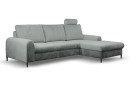 Narożnik tapicerowany MERANO nowoczesny contemporary minimalistyczny glamour z funkcją spania z pojemnikiem