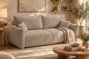 Sofa tapicerowana ALLORA nowoczesna minimalistyczna skandynawska z funkcją spania z pojemnikiem