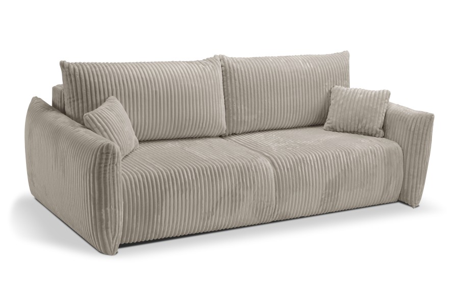 Sofa tapicerowana ALLORA nowoczesna minimalistyczna skandynawska z funkcją spania z pojemnikiem
