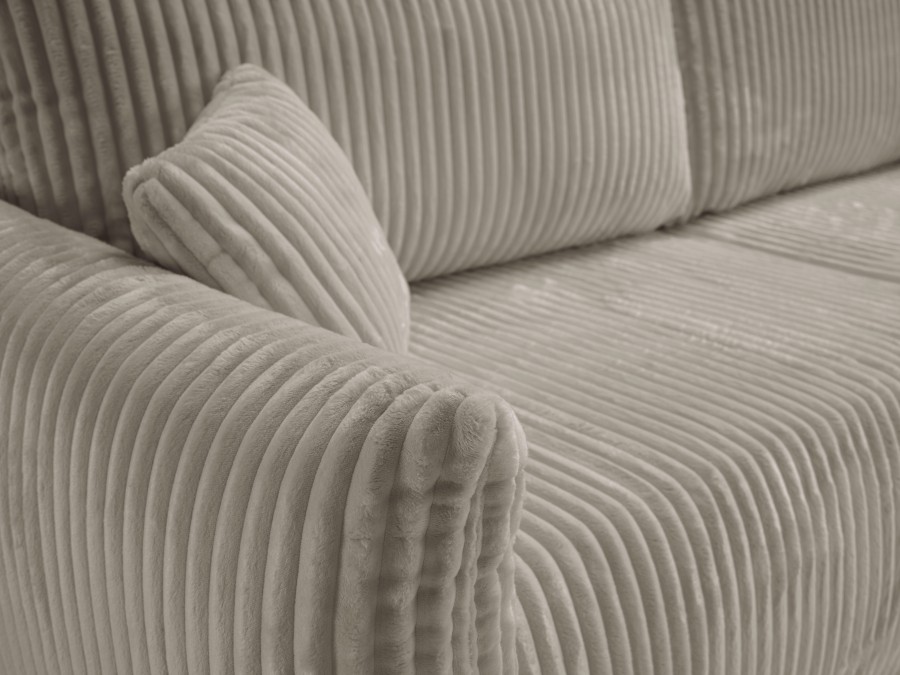 Sofa tapicerowana ALLORA nowoczesna minimalistyczna skandynawska z funkcją spania z pojemnikiem