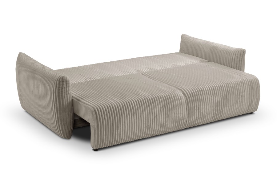 Sofa tapicerowana ALLORA nowoczesna minimalistyczna skandynawska z funkcją spania z pojemnikiem
