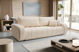 Sofa tapicerowana BALOO nowoczesna minimalistyczna japandi z funkcją spania z pojemnikiem