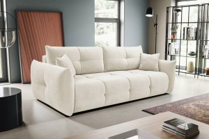 Sofa tapicerowana BASE nowoczesna contemporary skandynawska z funkcją spania z pojemnikiem