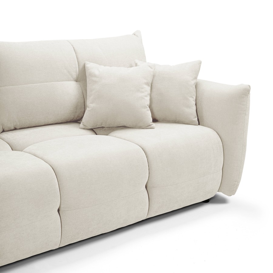 Sofa tapicerowana BASE nowoczesna contemporary skandynawska z funkcją spania z pojemnikiem