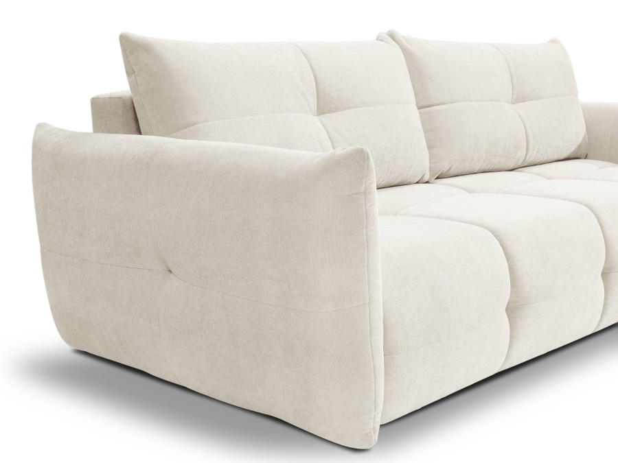 Sofa tapicerowana BASE nowoczesna contemporary skandynawska z funkcją spania z pojemnikiem