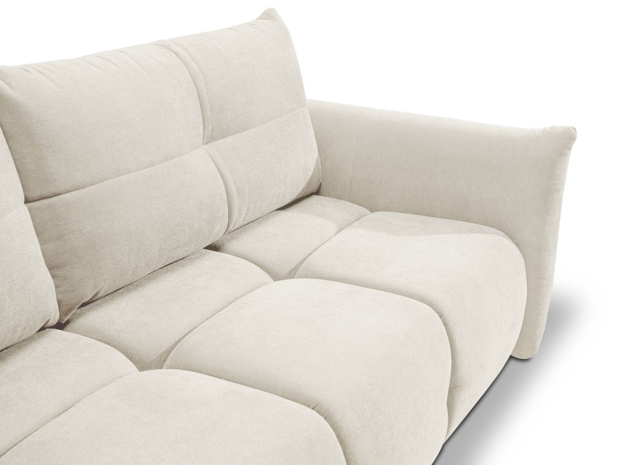 Sofa tapicerowana BASE nowoczesna contemporary skandynawska z funkcją spania z pojemnikiem