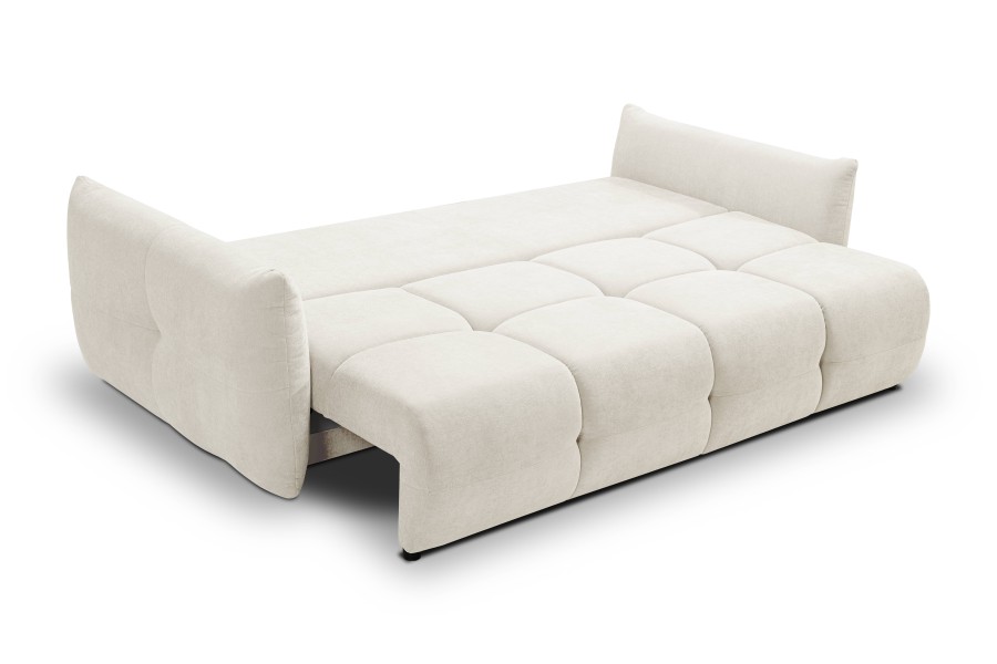 Sofa tapicerowana BASE nowoczesna contemporary skandynawska z funkcją spania z pojemnikiem