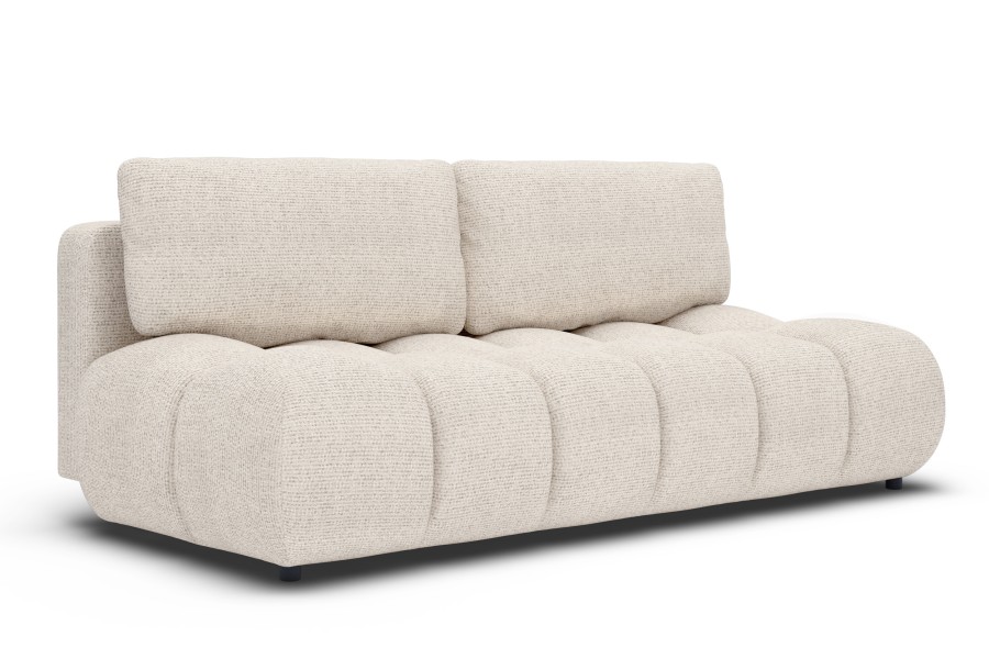 Sofa tapicerowana MOKO nowoczesna minimalistyczna japandi z funkcją spania z pojemnikiem
