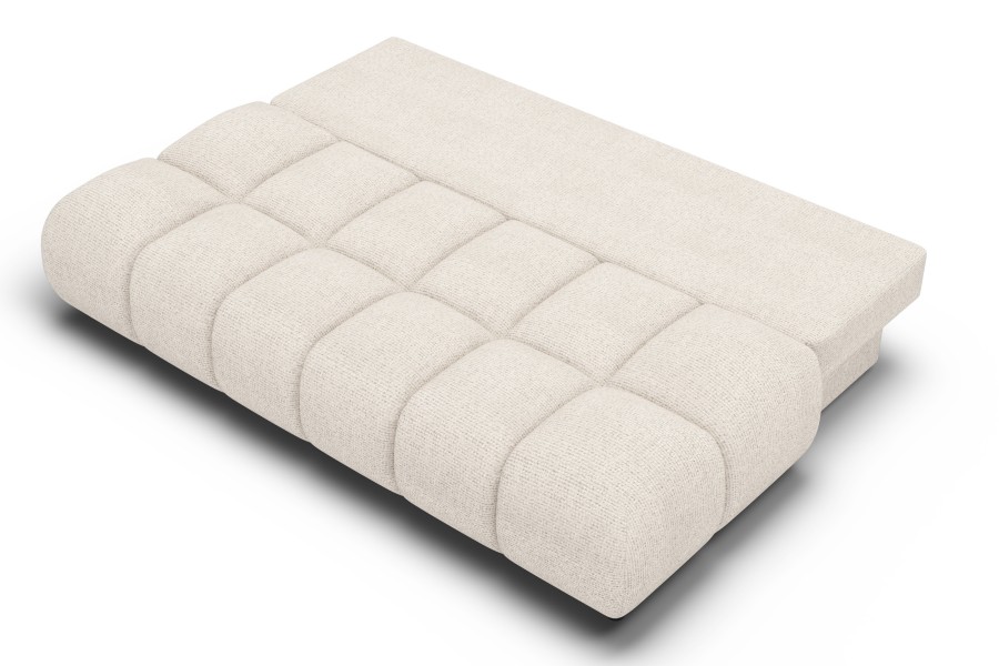 Sofa tapicerowana MOKO nowoczesna minimalistyczna japandi z funkcją spania z pojemnikiem