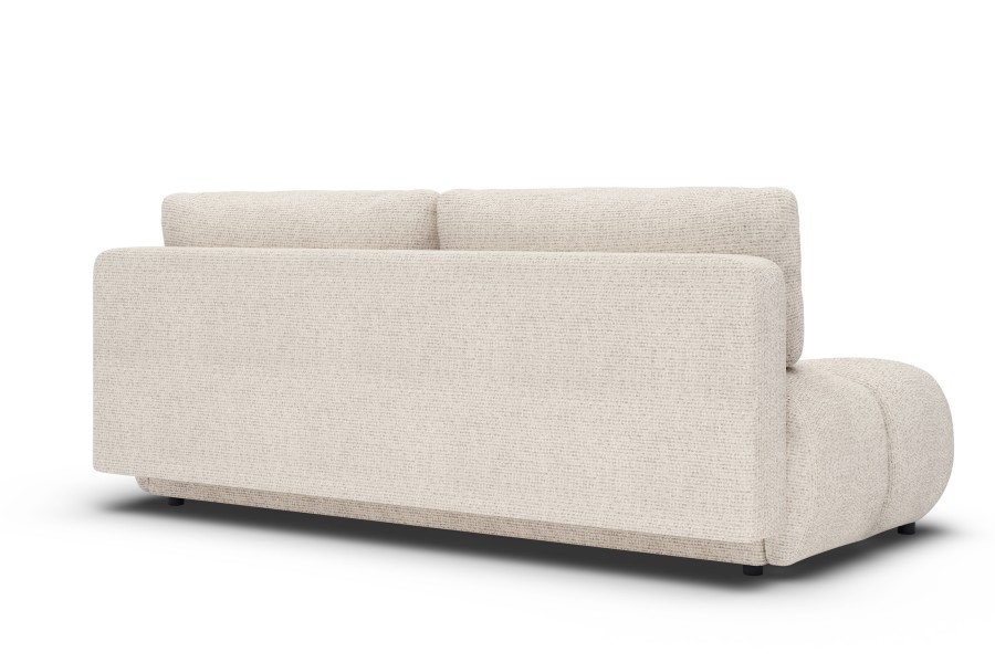 Sofa tapicerowana MOKO nowoczesna minimalistyczna japandi z funkcją spania z pojemnikiem