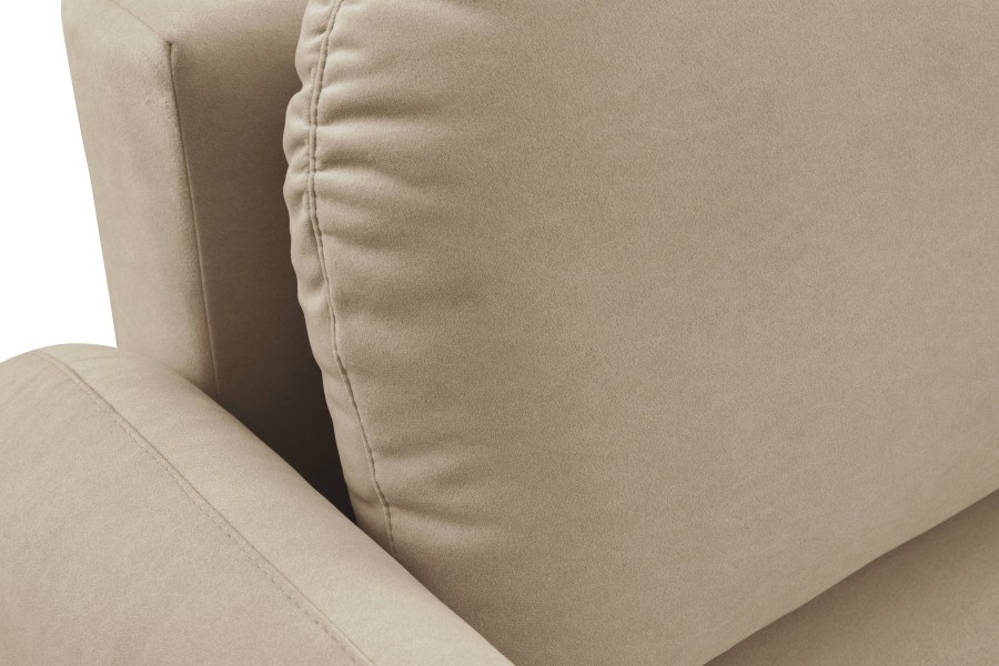 Sofa tapicerowana SOFT nowoczesna minimalistyczna skandynawska z funkcją spania z pojemnikiem