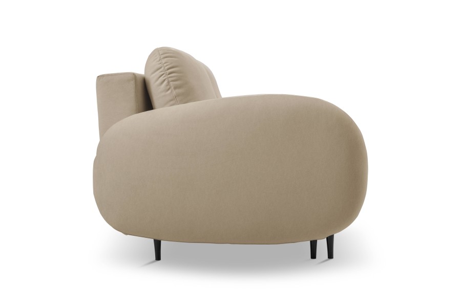 Sofa tapicerowana SOFT nowoczesna minimalistyczna skandynawska z funkcją spania z pojemnikiem