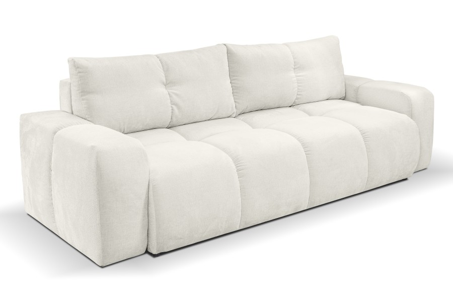 Sofa tapicerowana SOHO nowoczesna minimalistyczna skandynawska z funkcją spania z pojemnikiem