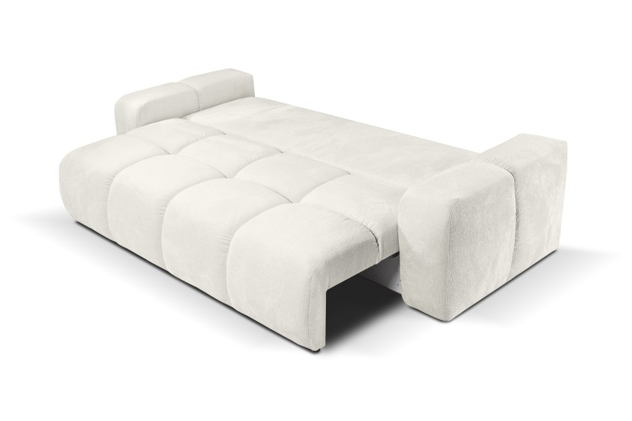 Sofa tapicerowana SOHO nowoczesna minimalistyczna skandynawska z funkcją spania z pojemnikiem