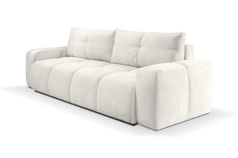 Sofa tapicerowana SOHO nowoczesna minimalistyczna skandynawska z funkcją spania z pojemnikiem