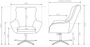 Fotel tapicerowany ELIS nowoczesny modern classic soft modern