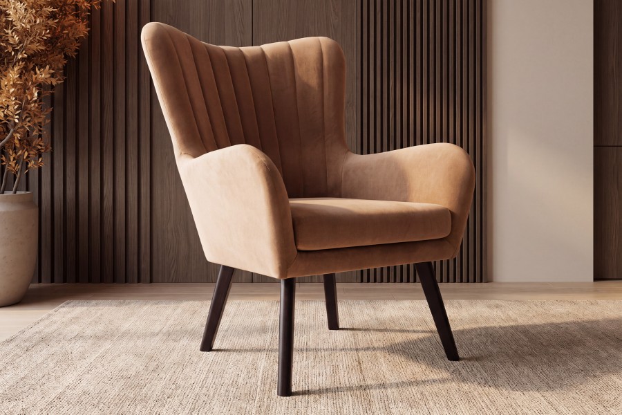 Fotel tapicerowany TED nowoczesny glamour soft modern
