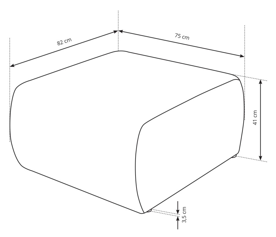 Pufa tapicerowana ALLORA nowoczesna minimalistyczna skandynawska