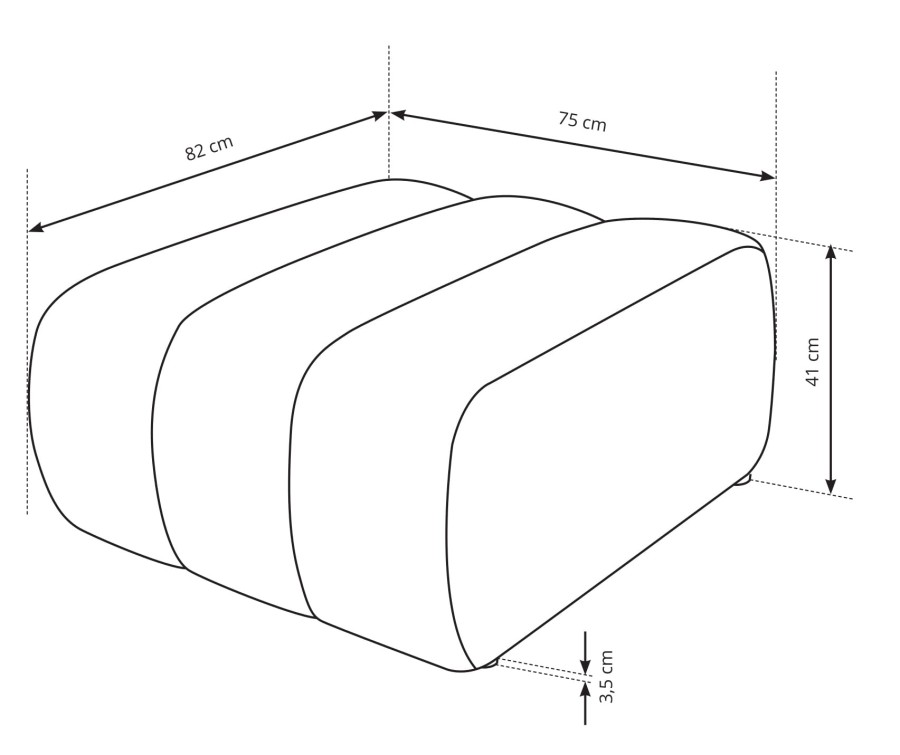 Pufa tapicerowana BALOO nowoczesna minimalistyczna japandi