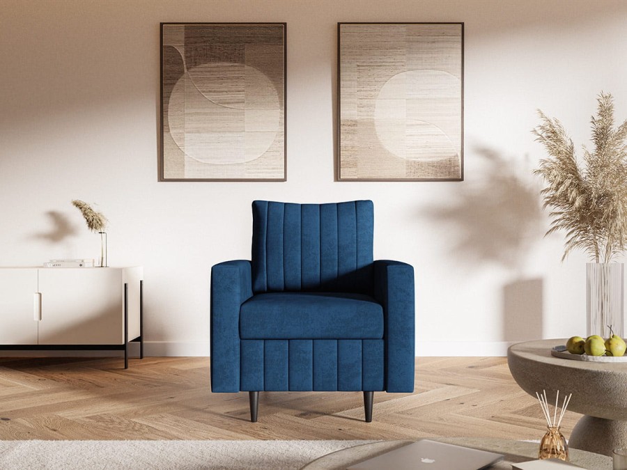 Fotel tapicerowany COMFORT nowoczesny minimalistyczny skandynawski