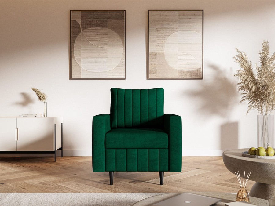 Fotel tapicerowany COMFORT nowoczesny minimalistyczny skandynawski