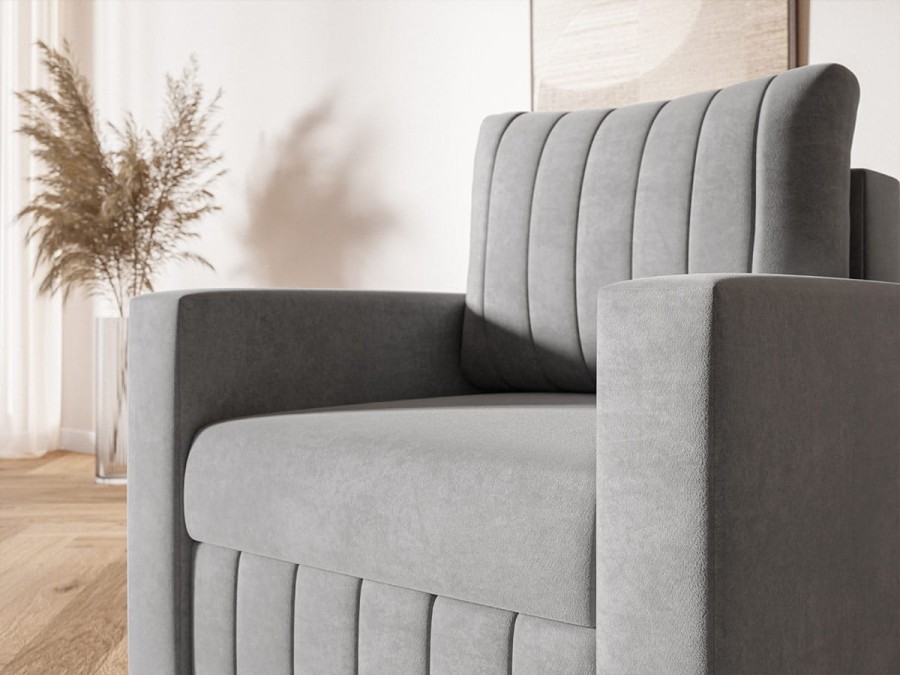 Fotel tapicerowany COMFORT nowoczesny minimalistyczny skandynawski