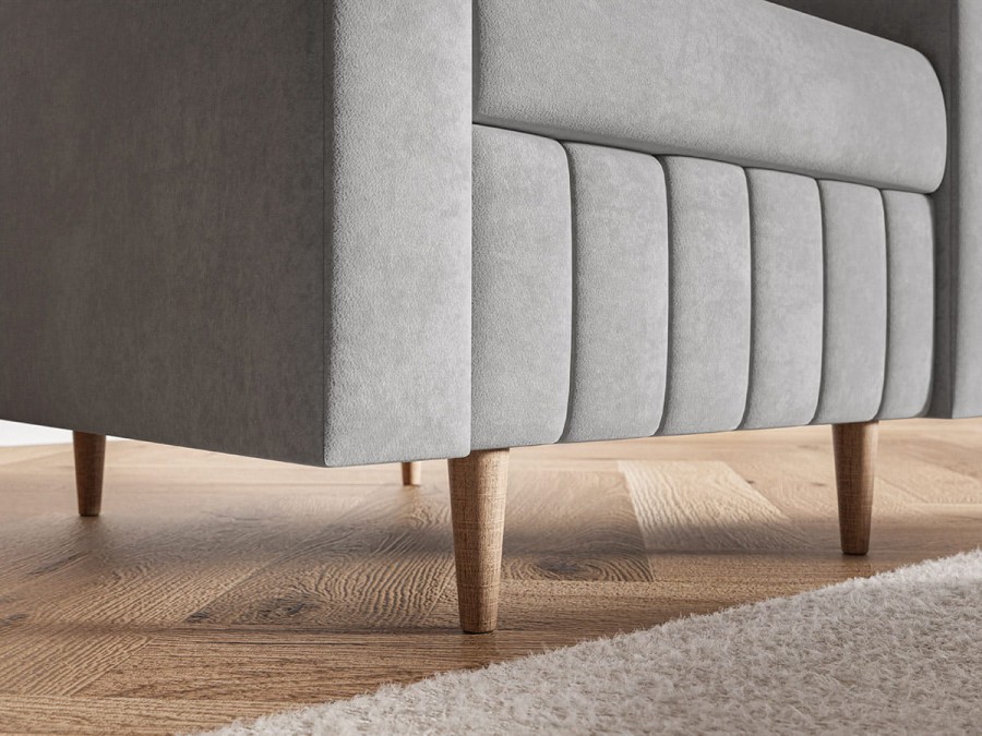 Fotel tapicerowany COMFORT nowoczesny minimalistyczny skandynawski