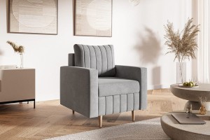 Fotel tapicerowany COMFORT nowoczesny minimalistyczny skandynawski