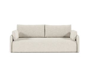 Kanapa tapicerowana MINO 205x86 cm beżowa z funkcją spania z pojemnikiem nowoczesna